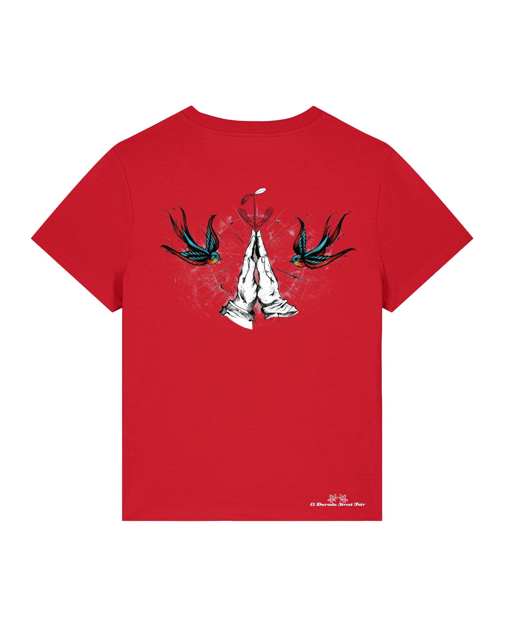 Bio Damen Medium Fit T-Shirt Nature Prayer (Backprint)