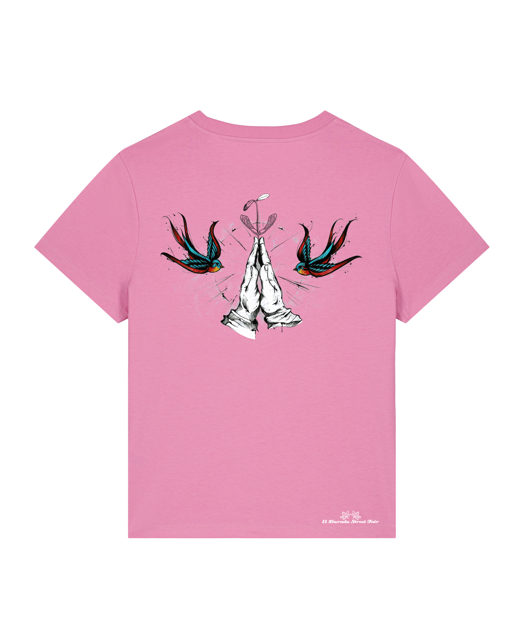 Bio Damen Medium Fit T-Shirt Nature Prayer (Backprint)