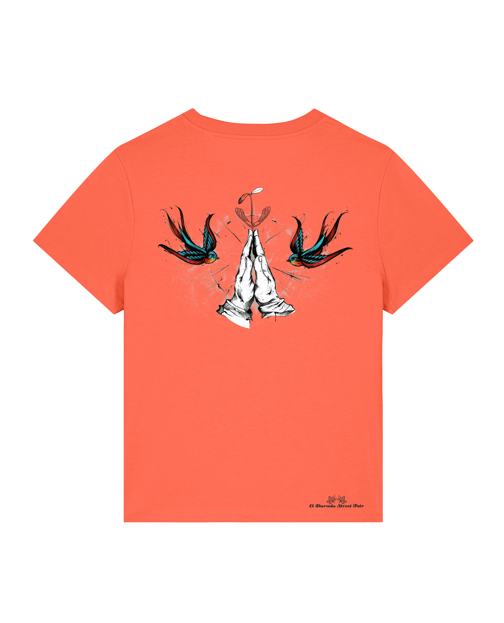 Bio Damen Medium Fit T-Shirt Nature Prayer (Backprint)