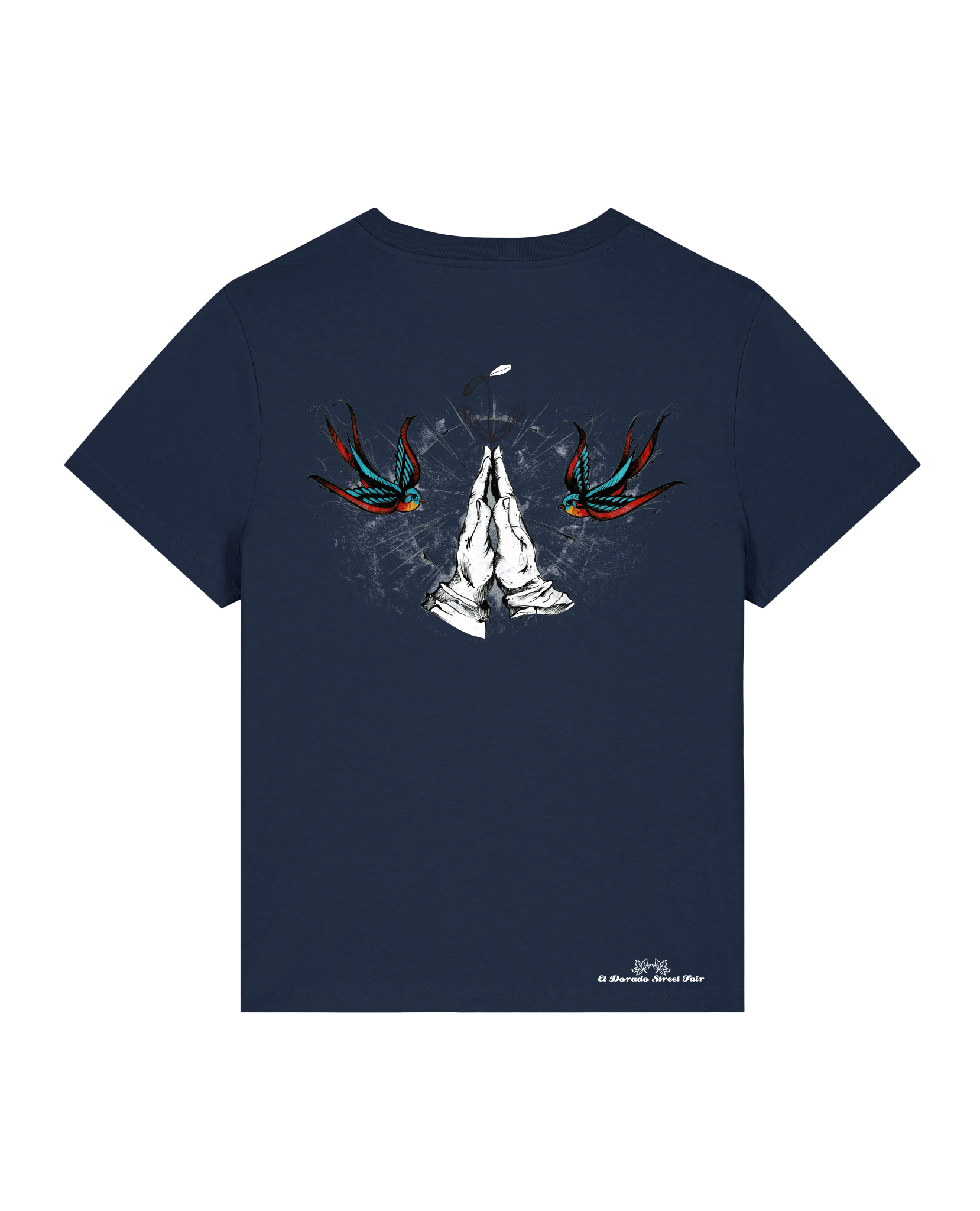 Bio Damen Medium Fit T-Shirt Nature Prayer (Backprint)