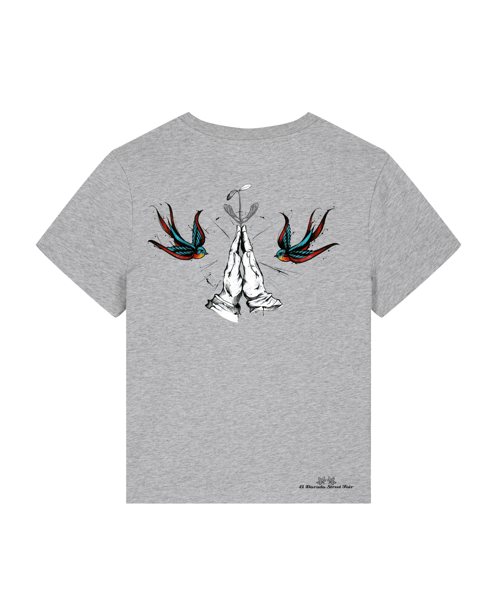 Bio Damen Medium Fit T-Shirt Nature Prayer (Backprint)