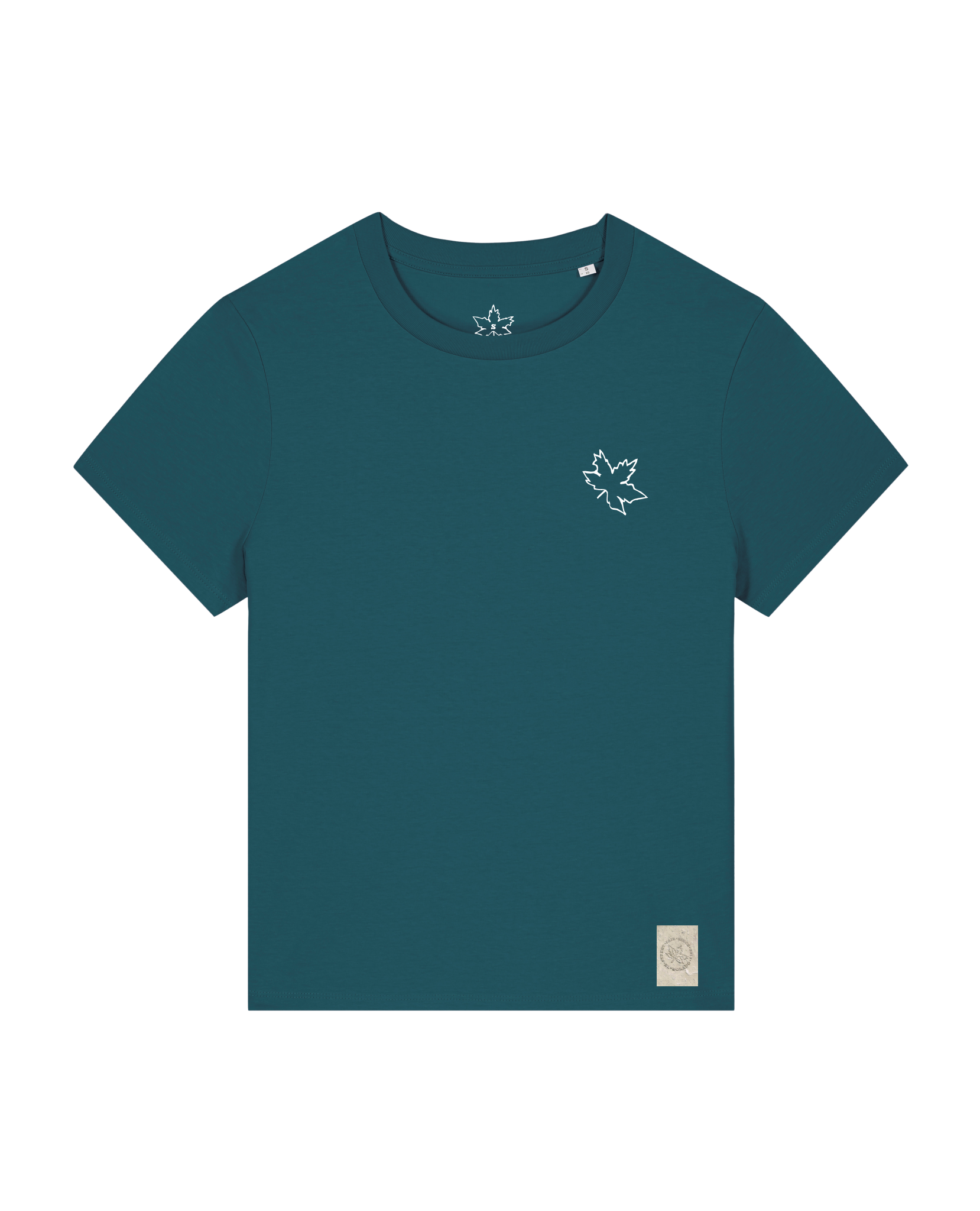 bio-female-medium fit-tshirt-nature prayer (backprint)-sttw172-nordmanntanne-front