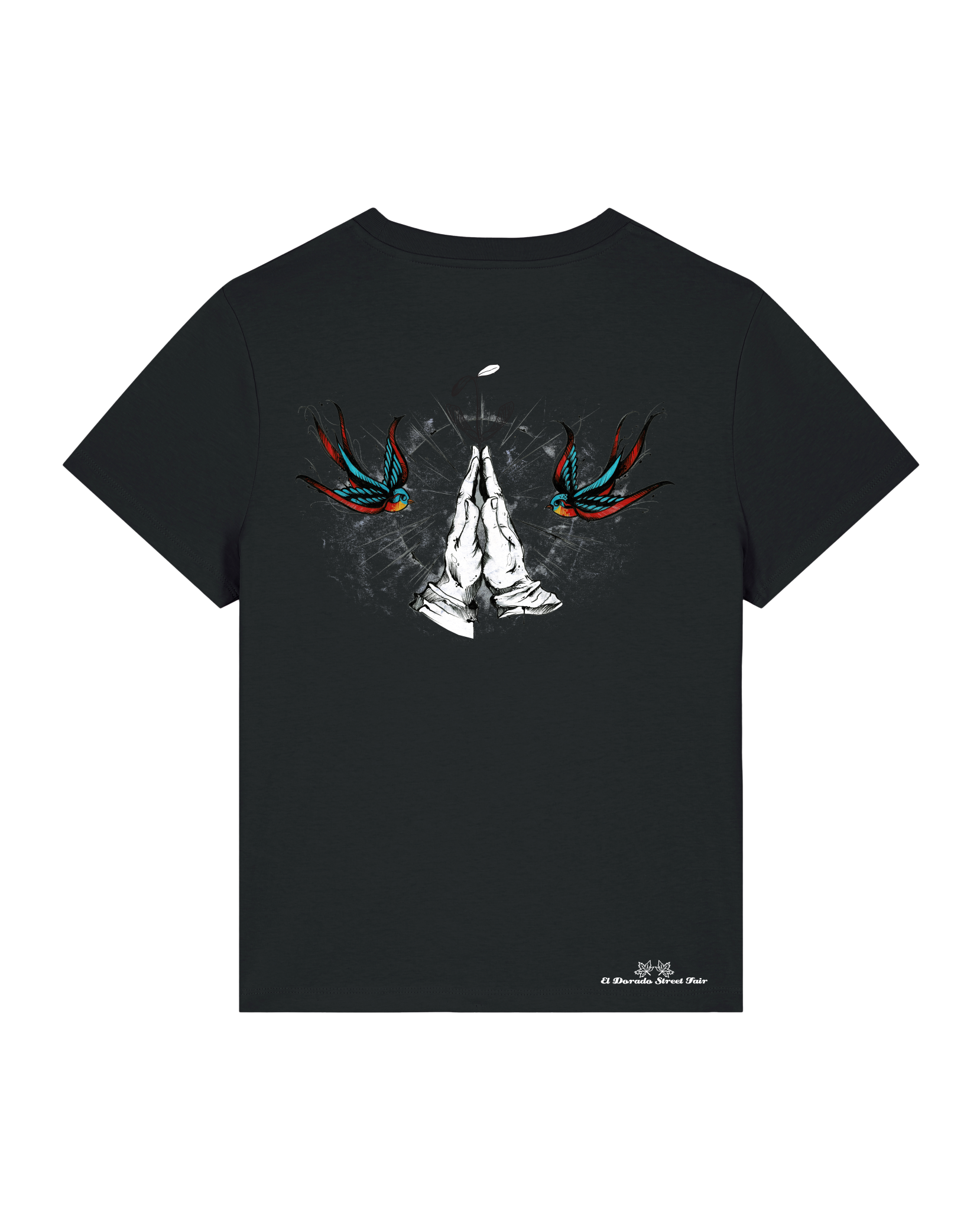 Bio Damen Medium Fit T-Shirt Nature Prayer (Backprint)