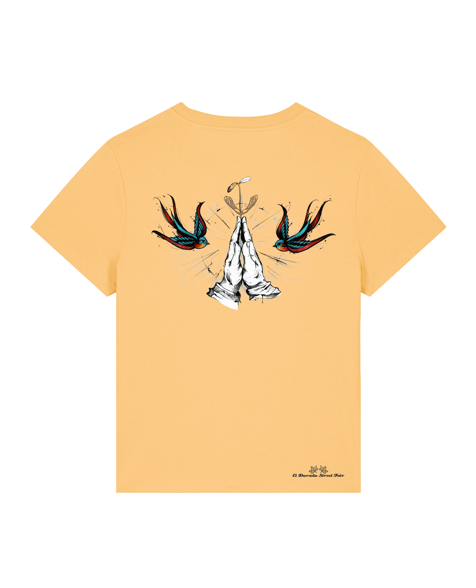 Bio Damen Medium Fit T-Shirt Nature Prayer (Backprint)