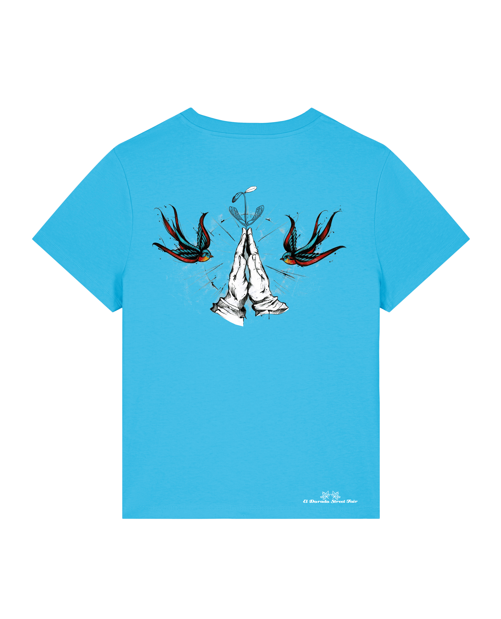 Bio Damen Medium Fit T-Shirt Nature Prayer (Backprint)
