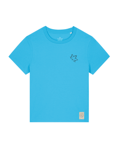 bio-female-medium fit-tshirt-nature prayer (backprint)-sttw172-wasserblau-front