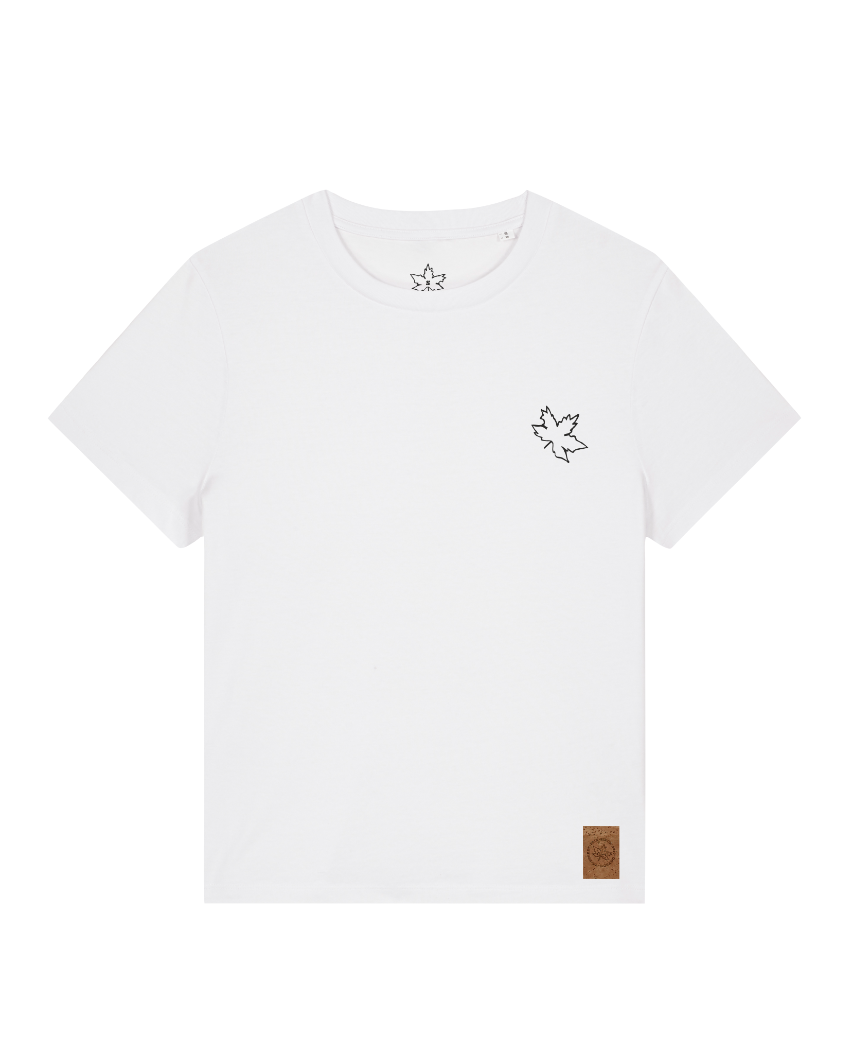 bio-female-medium fit-tshirt-nature prayer (backprint)-sttw172-weiß-front