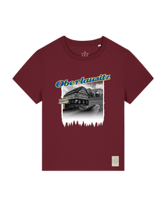 bio-female-medium fit-tshirt-oberlausitz-sttw172-burgunder rot-front