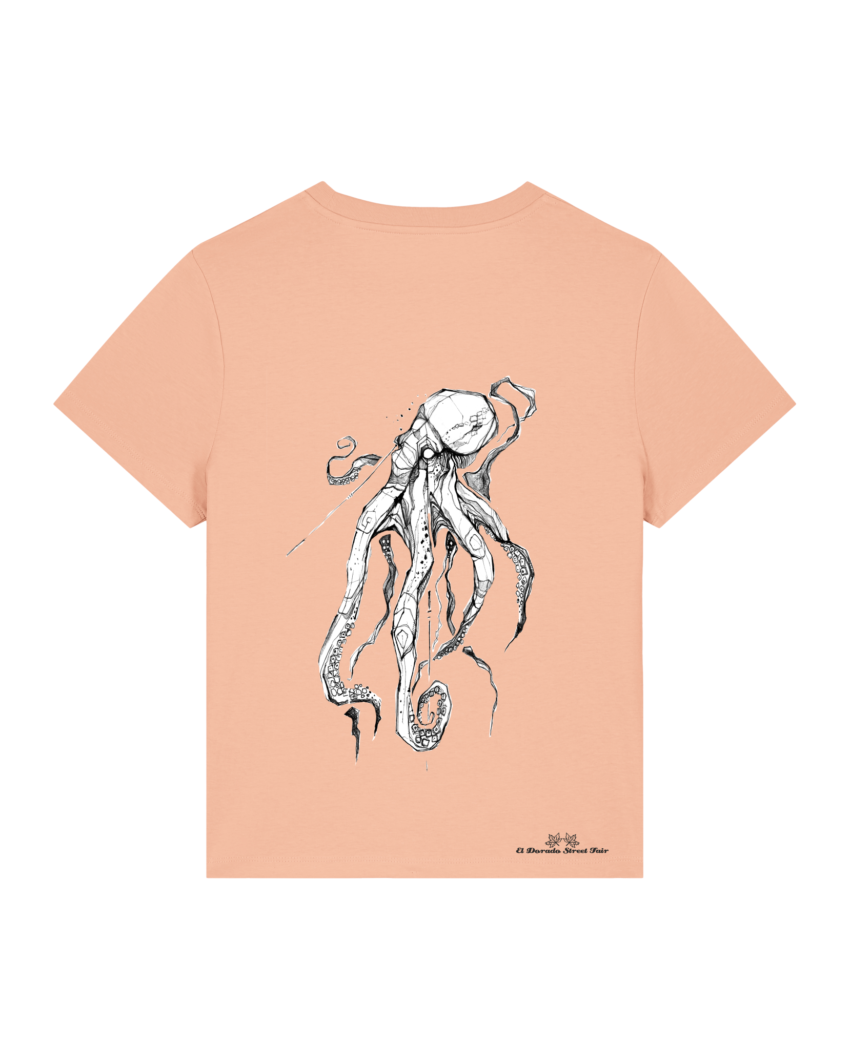 Bio Damen Medium Fit T-Shirt Octo (Backprint)
