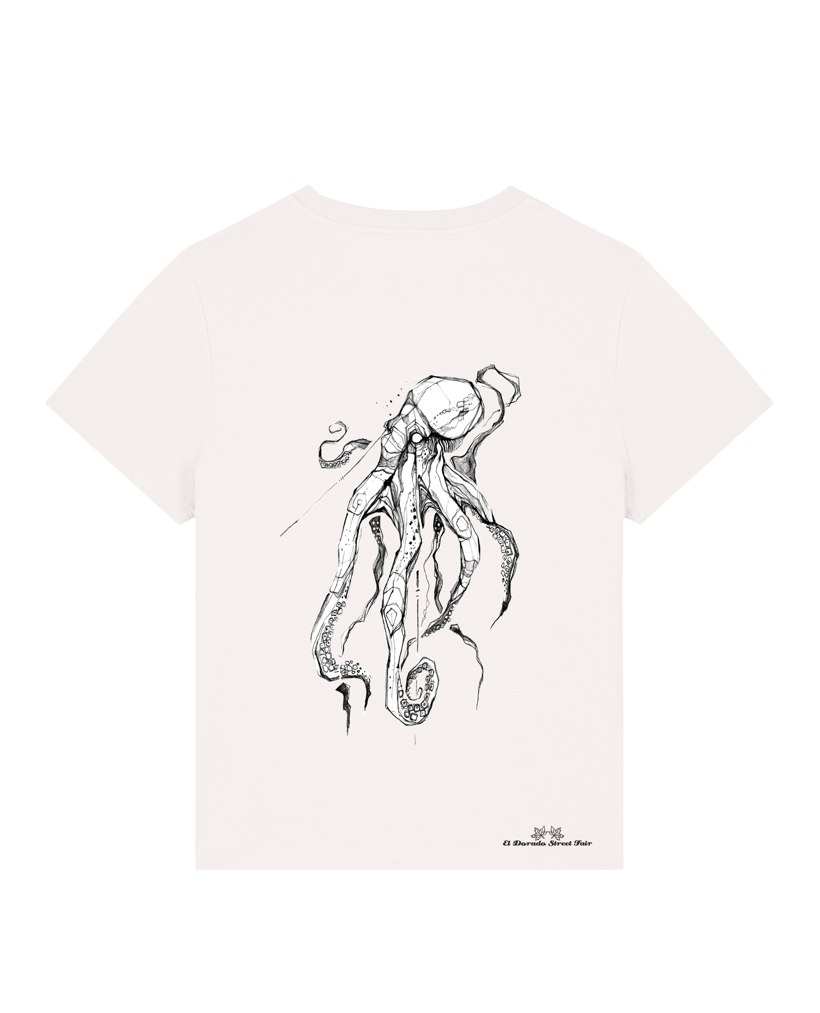 Bio Damen Medium Fit T-Shirt Octo (Backprint)