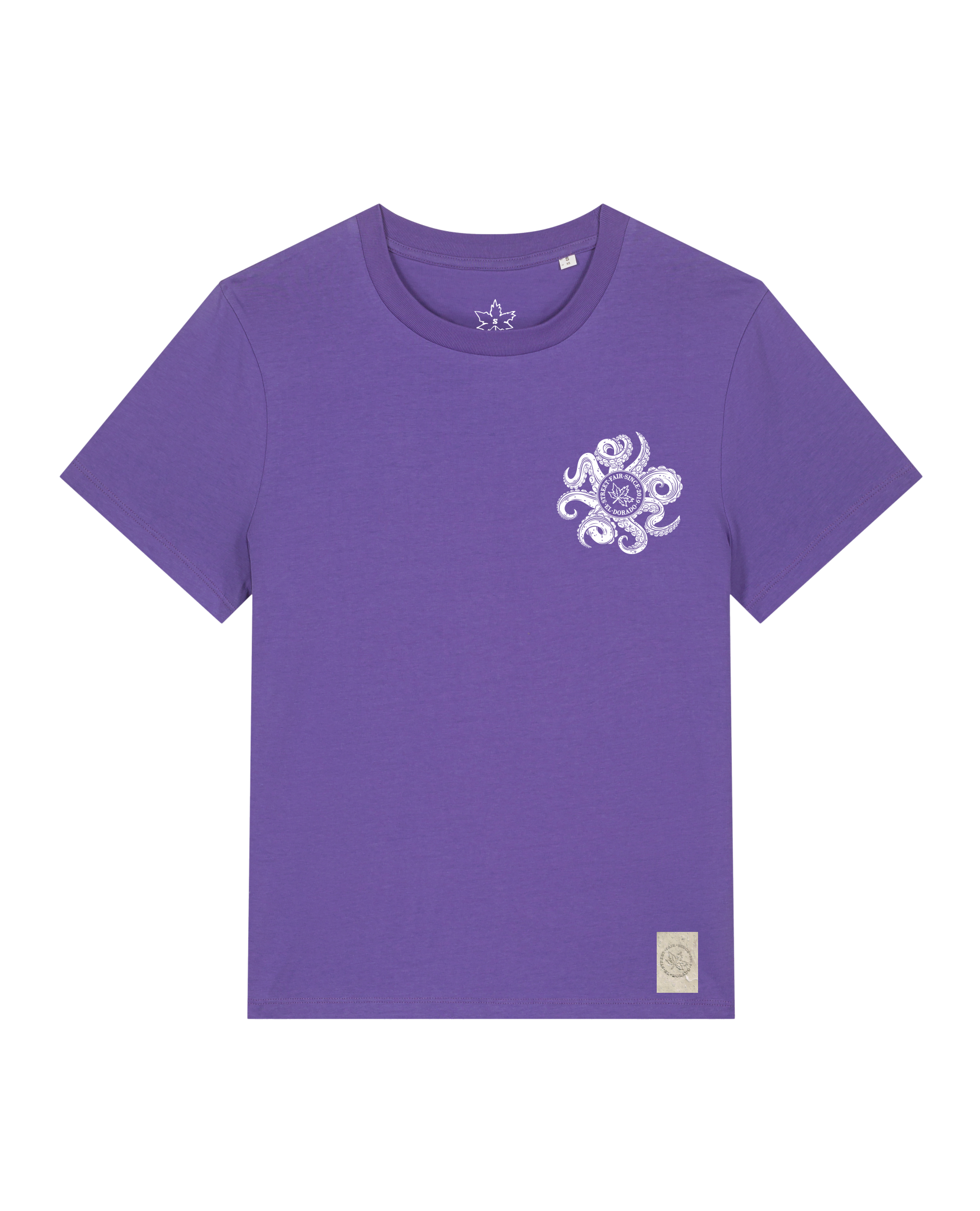 bio-female-medium fit-tshirt-octo (backprint)-sttw172-blaukraut-front