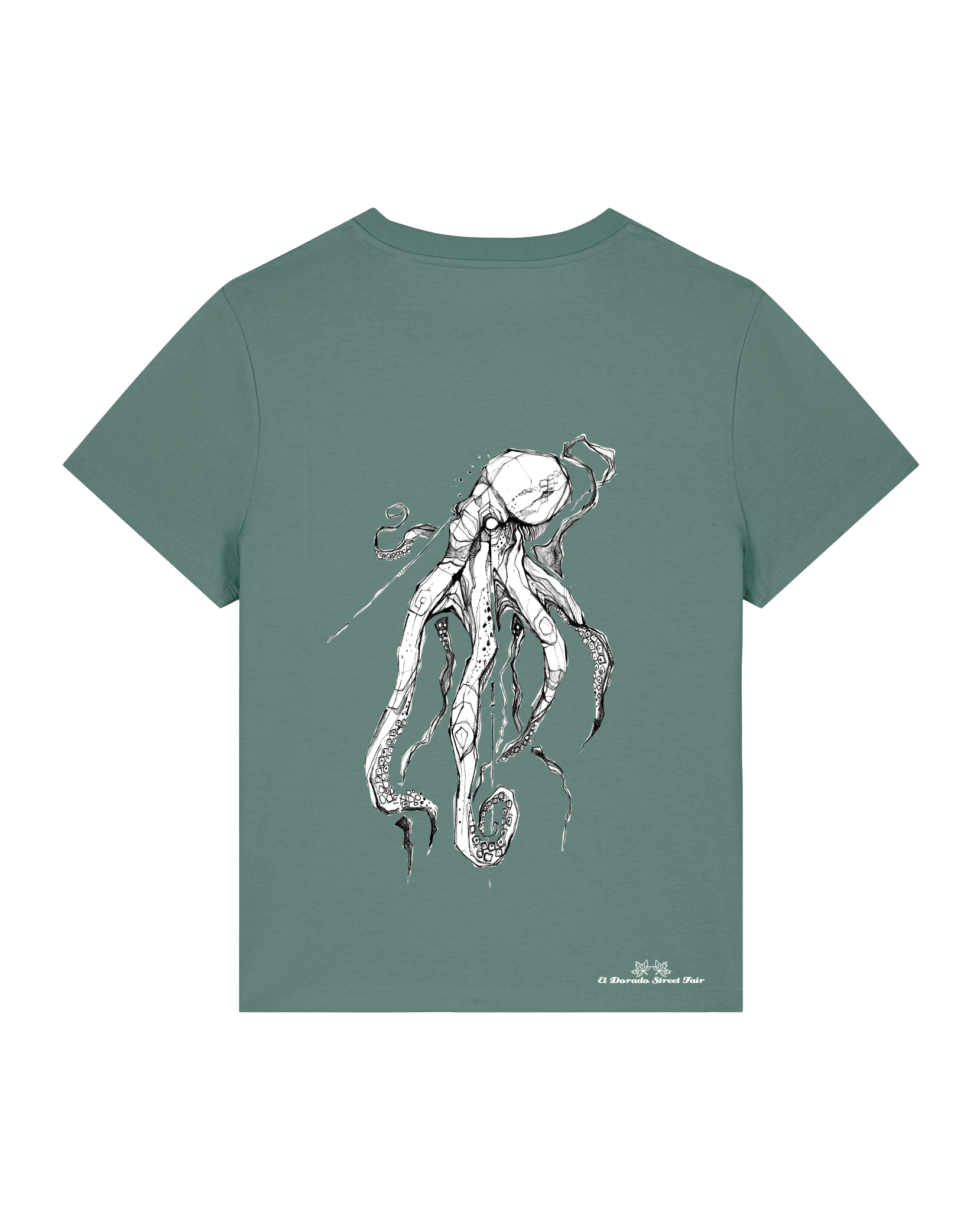 Bio Damen Medium Fit T-Shirt Octo (Backprint)