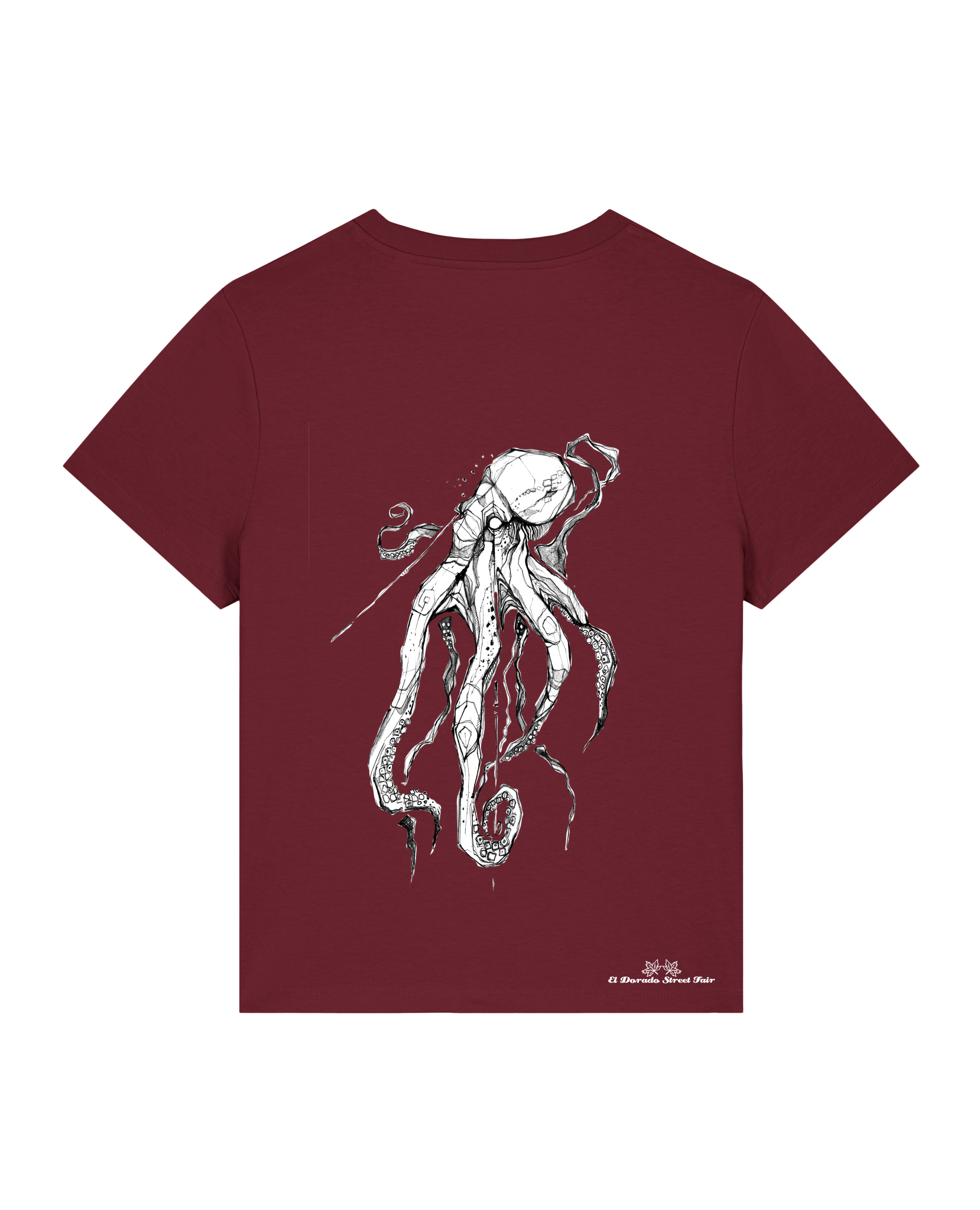 Bio Damen Medium Fit T-Shirt Octo (Backprint)