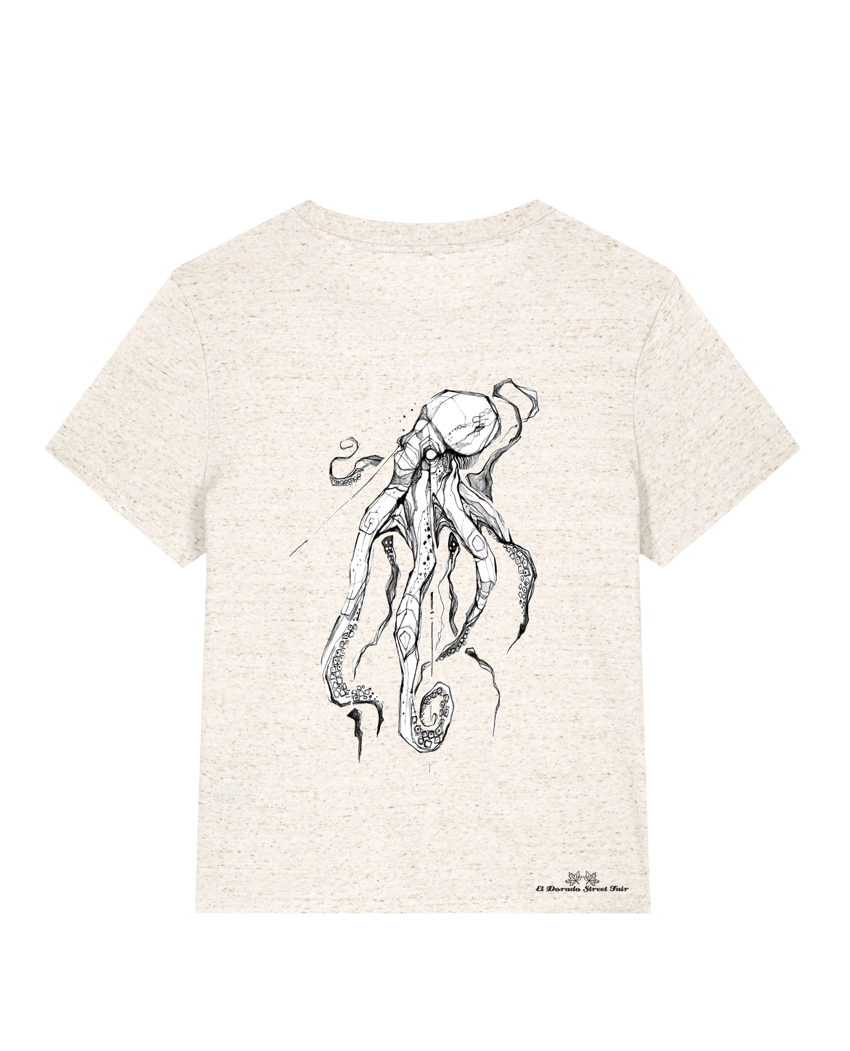 Bio Damen Medium Fit T-Shirt Octo (Backprint)