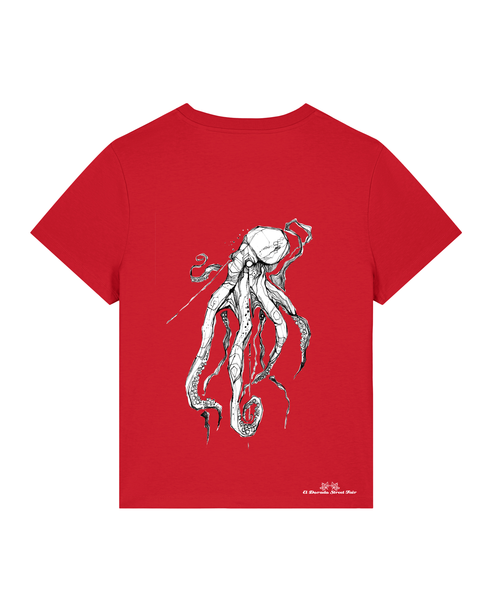 Bio Damen Medium Fit T-Shirt Octo (Backprint)