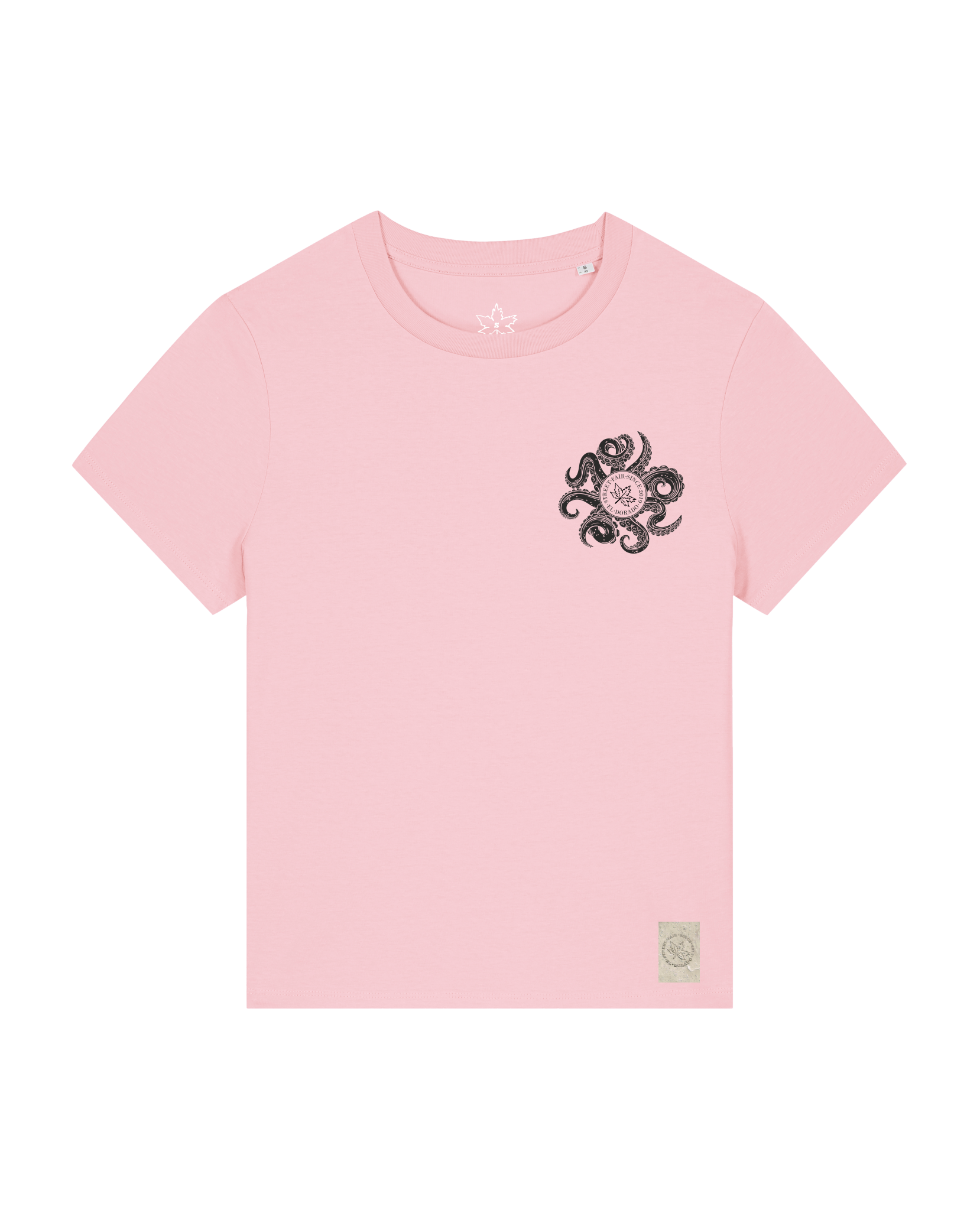 bio-female-medium fit-tshirt-octo (backprint)-sttw172-flamingo-front
