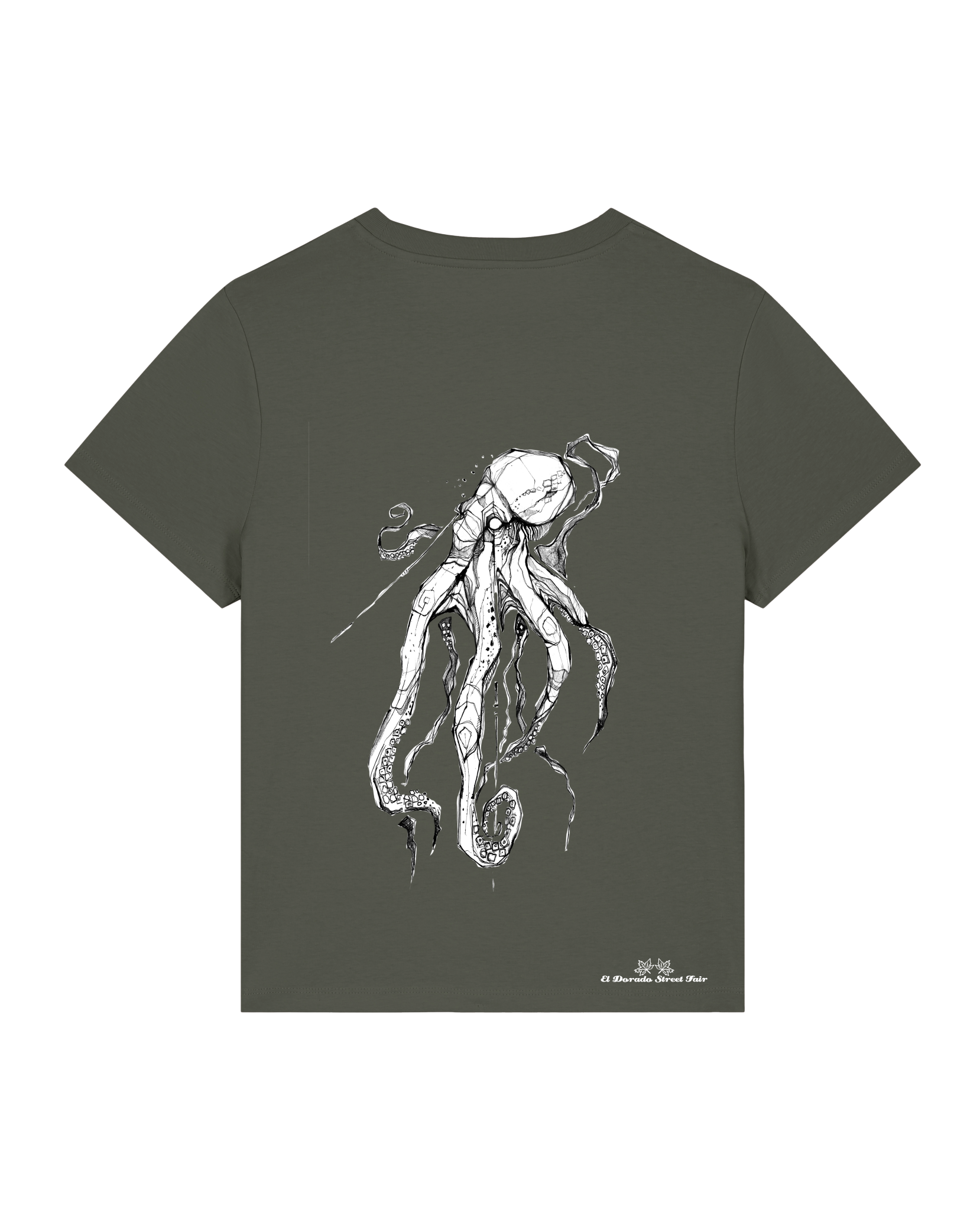 Bio Damen Medium Fit T-Shirt Octo (Backprint)