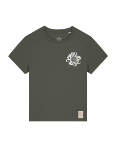 bio-female-medium fit-tshirt-octo (backprint)-sttw172-grunkohl-front