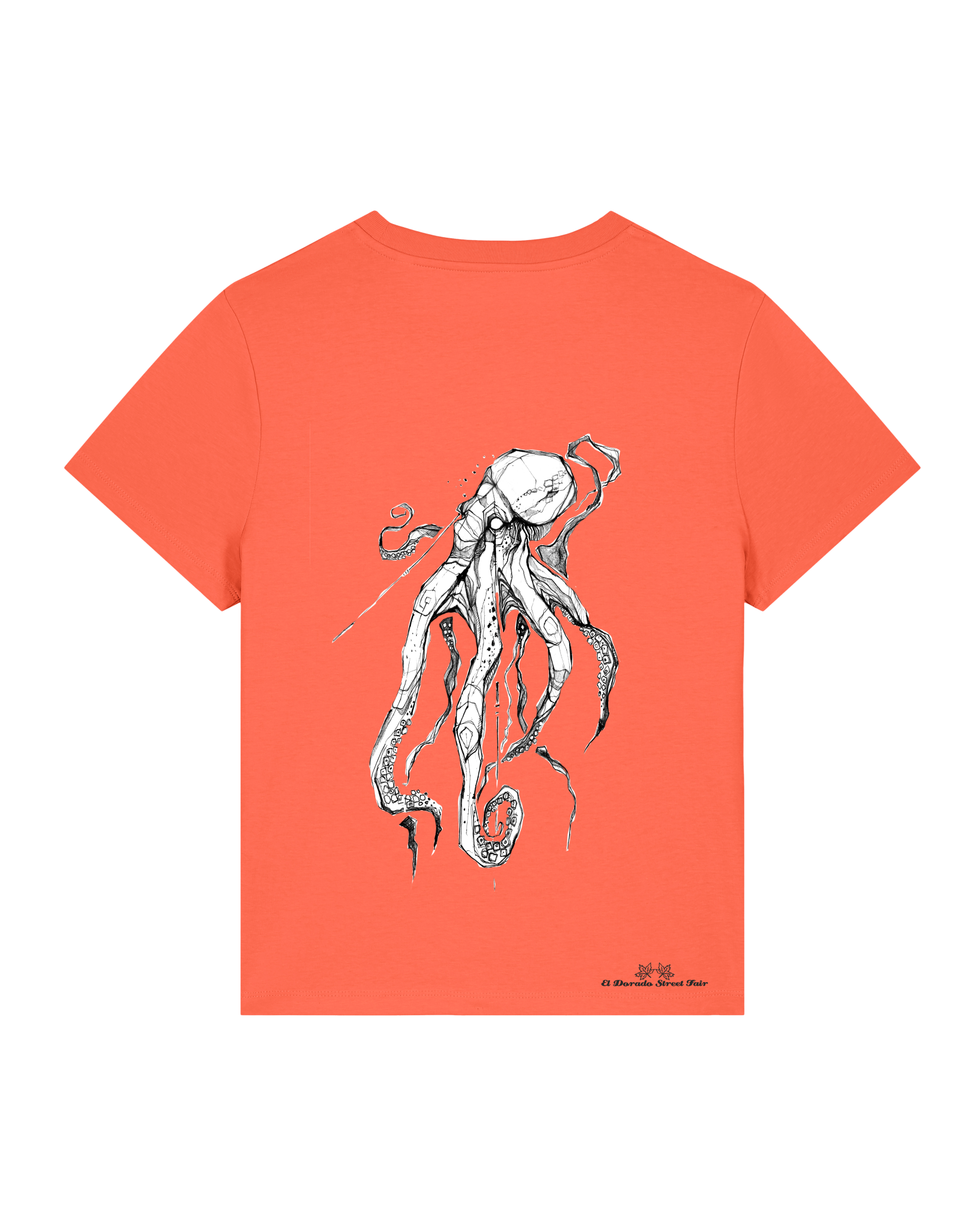 Bio Damen Medium Fit T-Shirt Octo (Backprint)