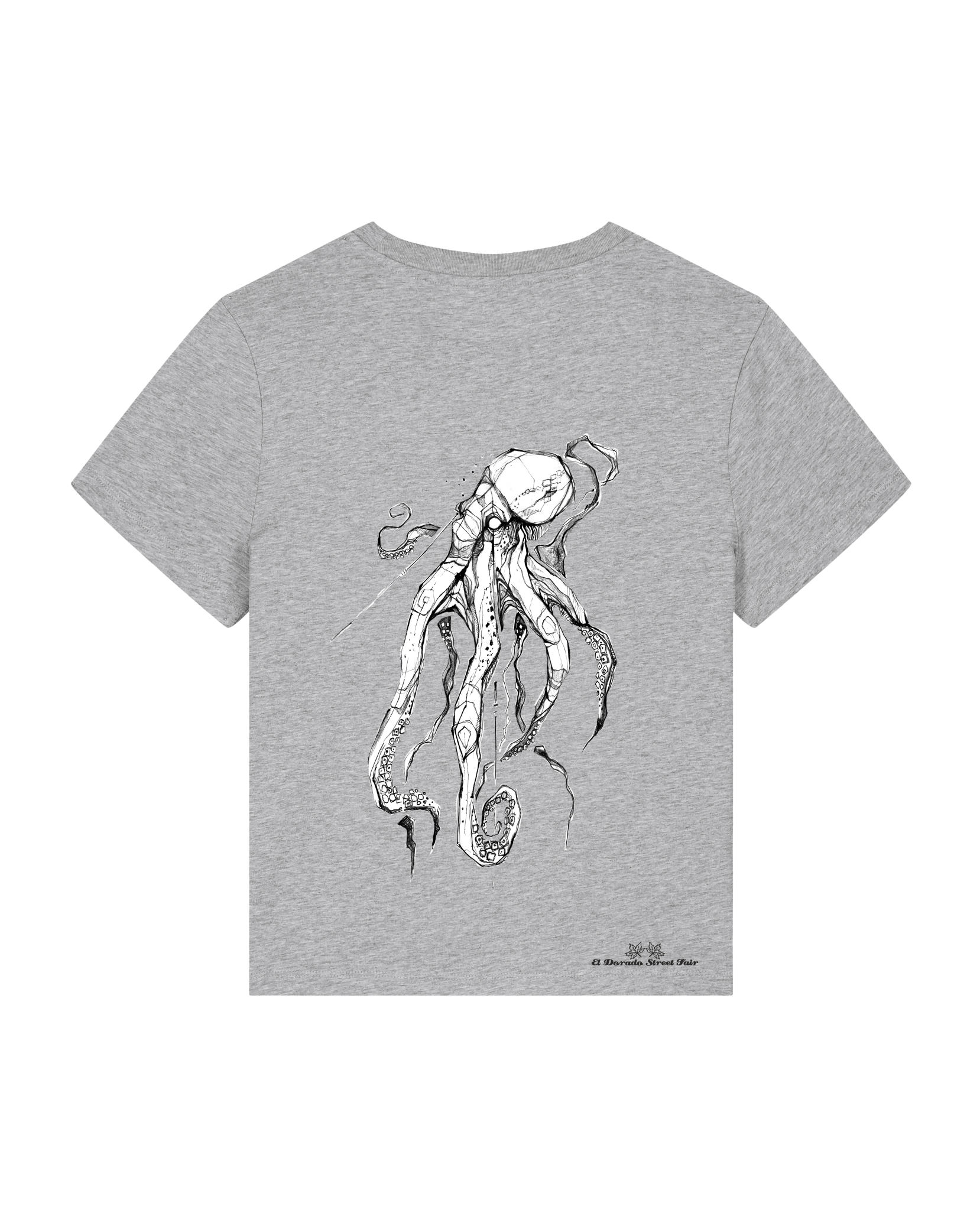 Bio Damen Medium Fit T-Shirt Octo (Backprint)