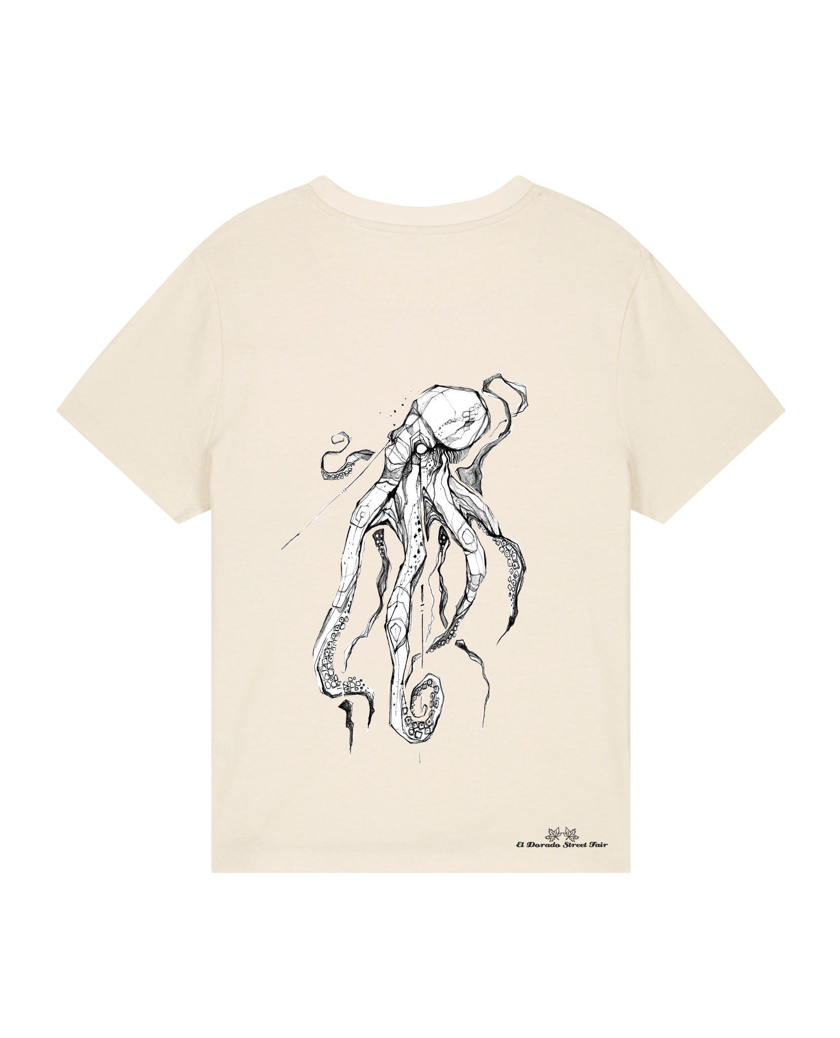 Bio Damen Medium Fit T-Shirt Octo (Backprint)