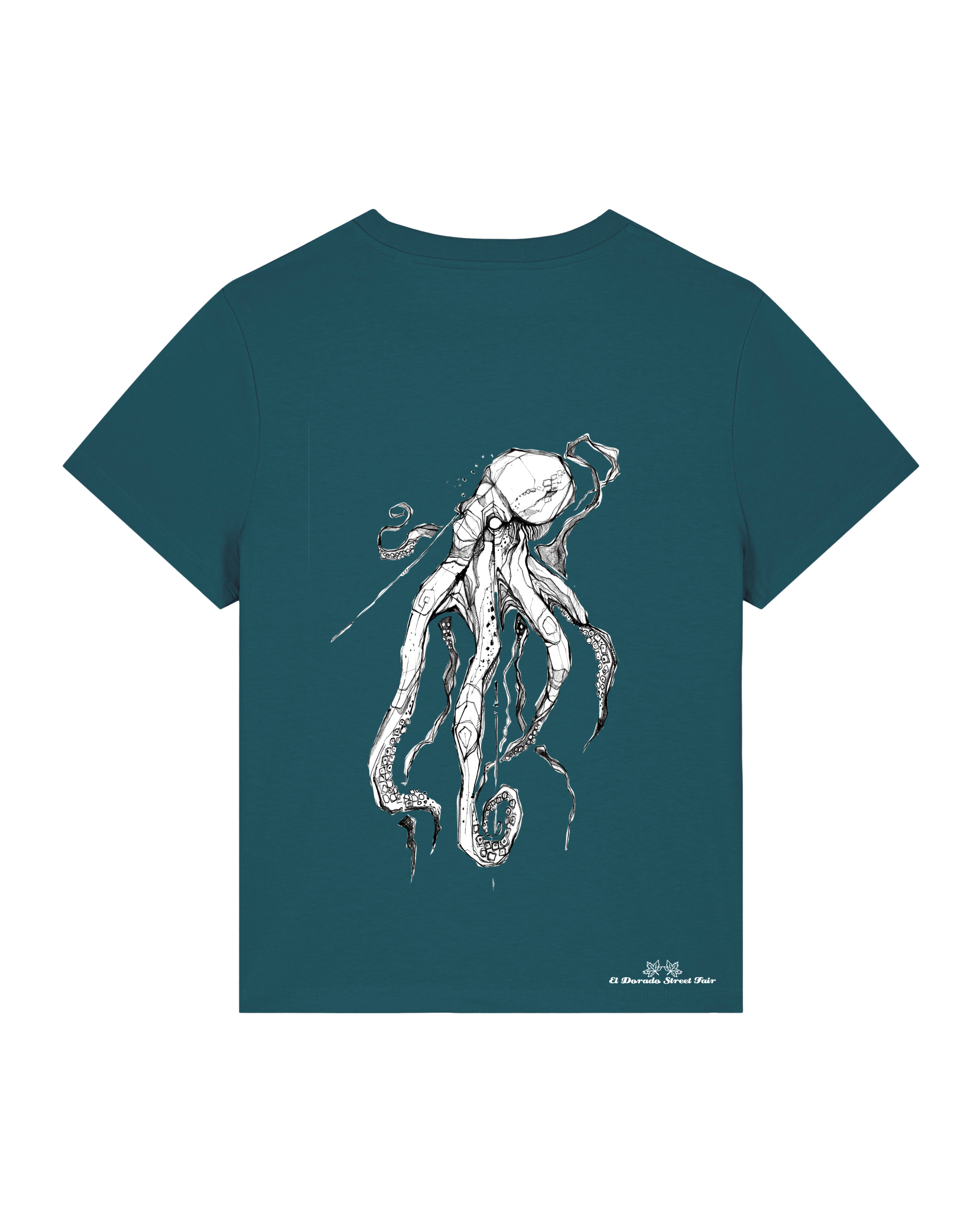 Bio Damen Medium Fit T-Shirt Octo (Backprint)
