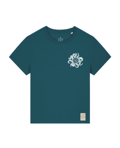 bio-female-medium fit-tshirt-octo (backprint)-sttw172-nordmanntanne-front