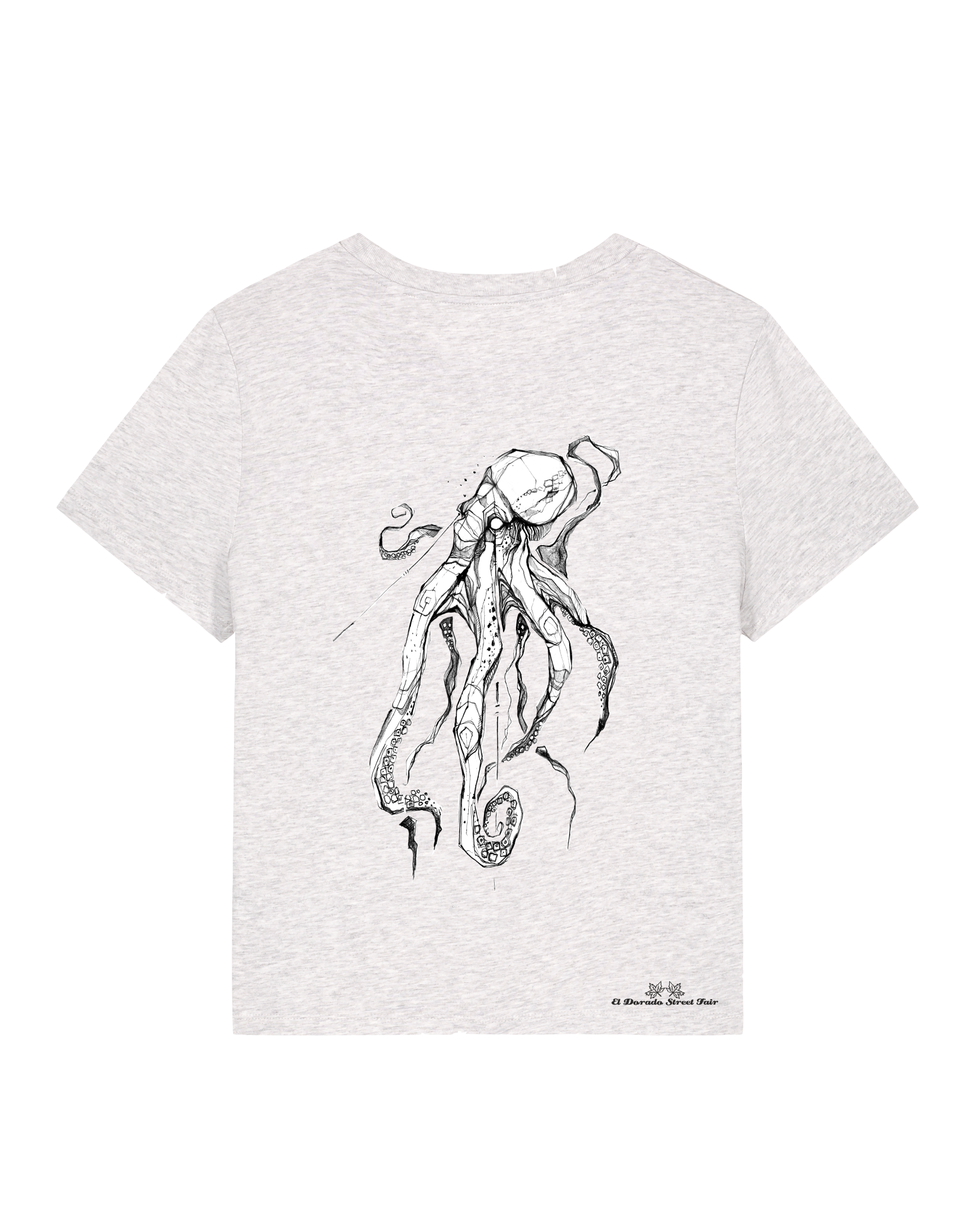 Bio Damen Medium Fit T-Shirt Octo (Backprint)