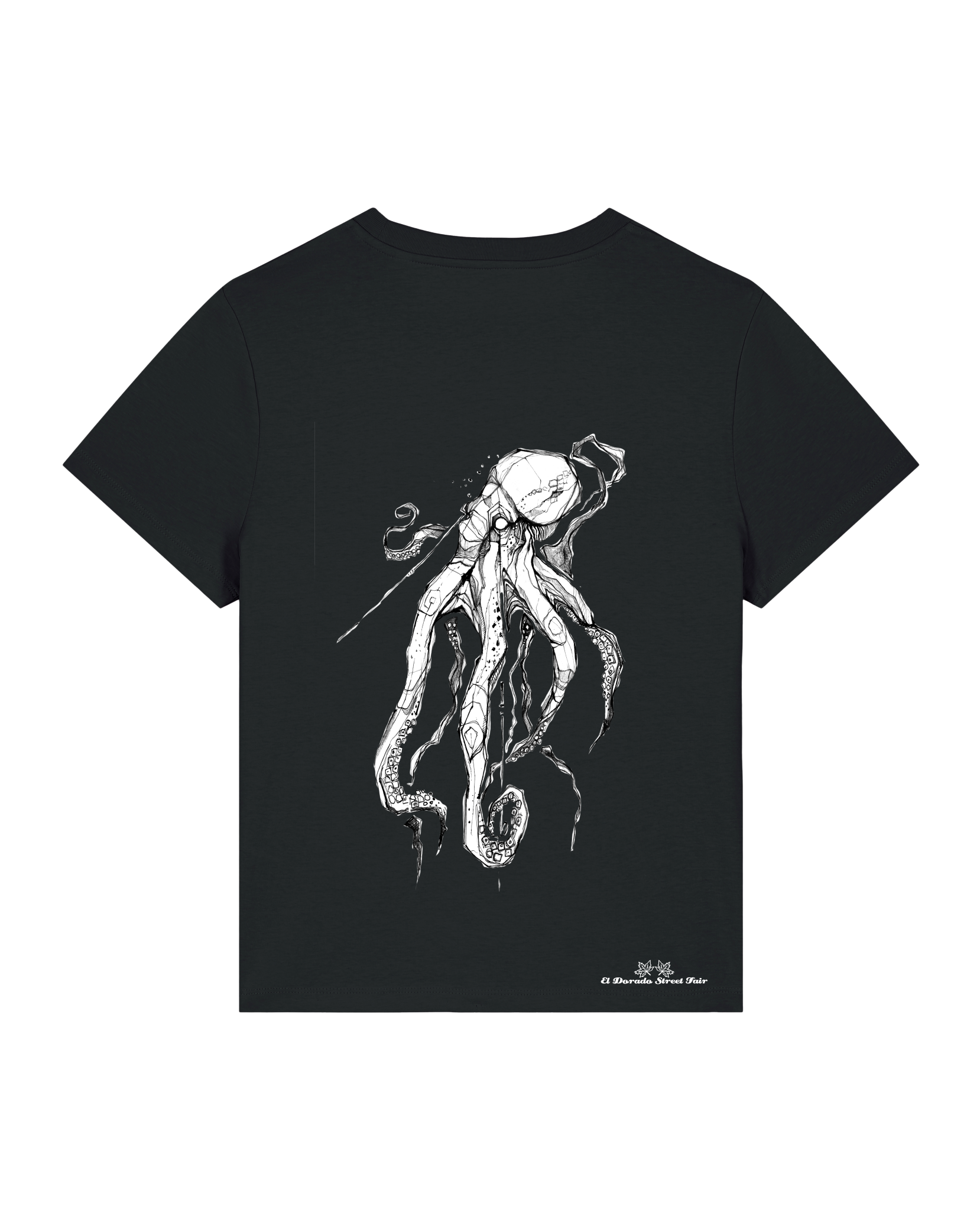 Bio Damen Medium Fit T-Shirt Octo (Backprint)