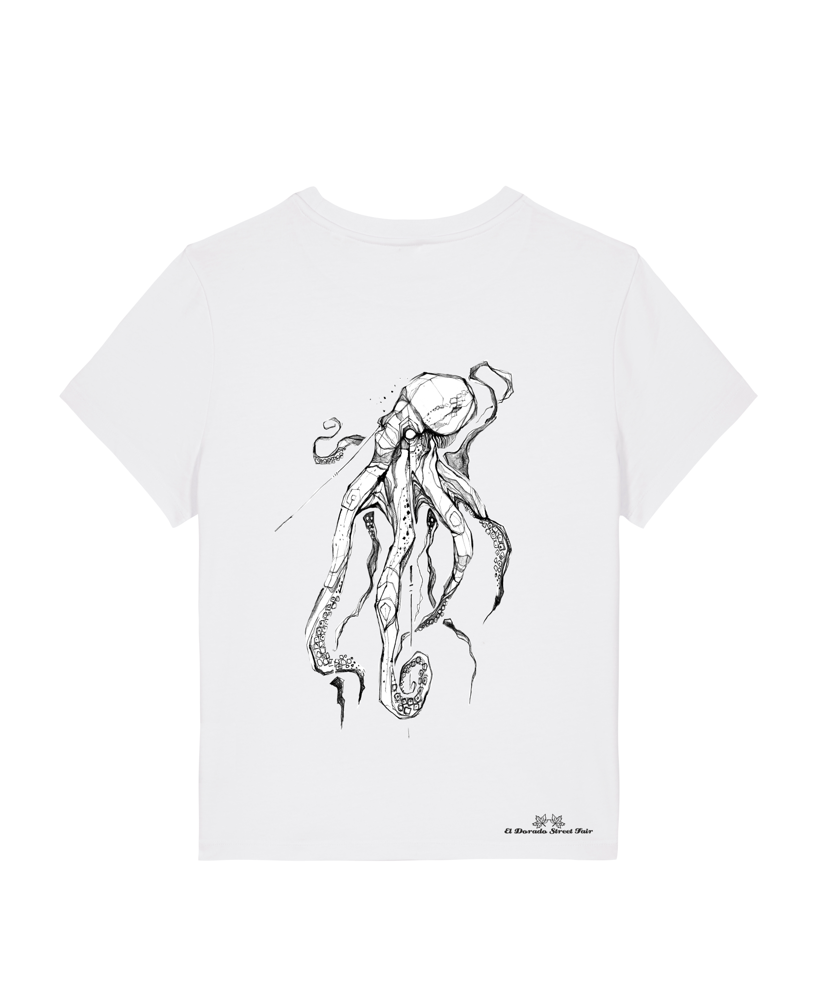 Bio Damen Medium Fit T-Shirt Octo (Backprint)