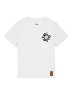 bio-female-medium fit-tshirt-octo (backprint)-sttw172-weiß-front
