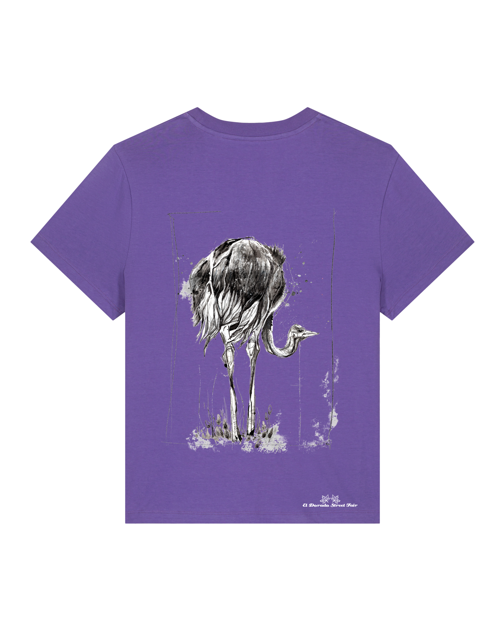 Bio Damen Medium Fit T-Shirt Ostrich Evolution (Backprint)