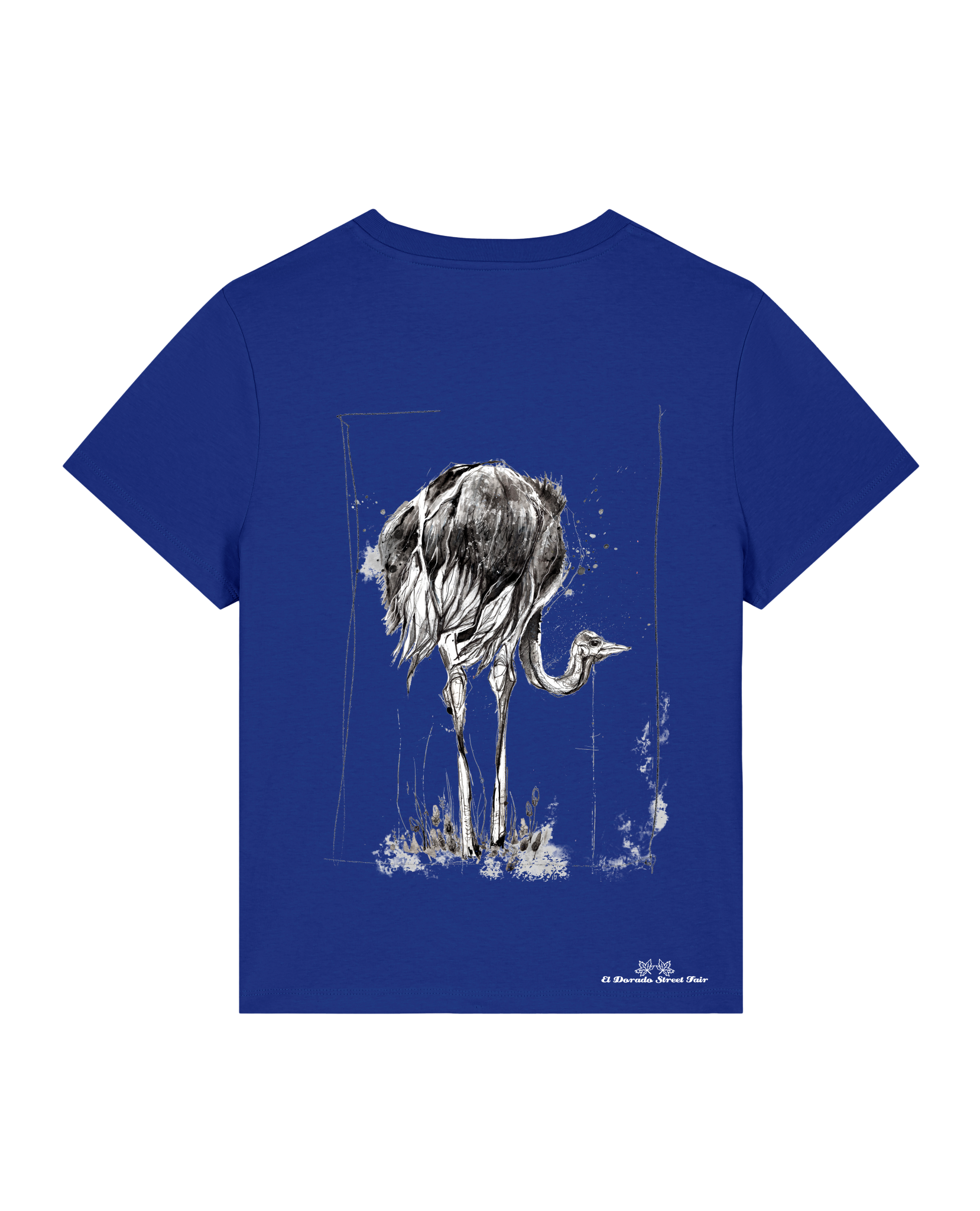 Bio Damen Medium Fit T-Shirt Ostrich Evolution (Backprint)