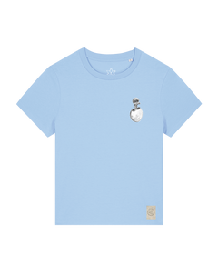 bio-female-medium fit-tshirt-ostrich evolution (backprint)-sttw172-lagune-front