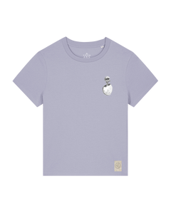 bio-female-medium fit-tshirt-ostrich evolution (backprint)-sttw172-lavender-front