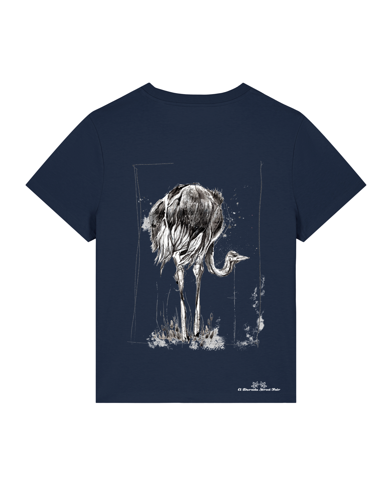 Bio Damen Medium Fit T-Shirt Ostrich Evolution (Backprint)