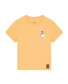 bio-female-medium fit-tshirt-ostrich evolution (backprint)-sttw172-senfkorn-front