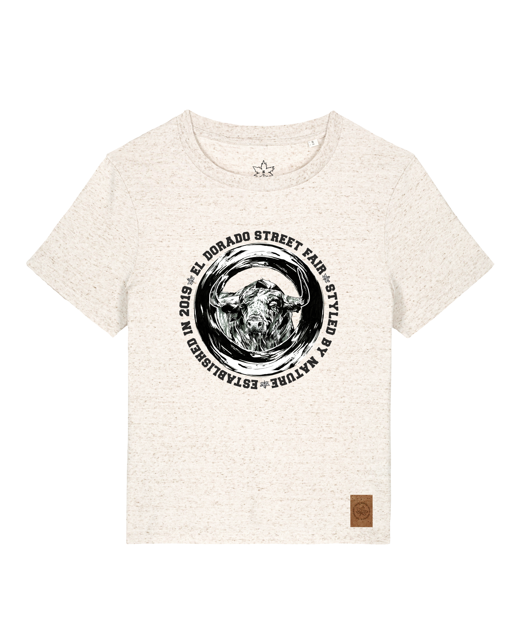 bio-female-medium fit-tshirt-oxpower-sttw172-elbsandstein-front