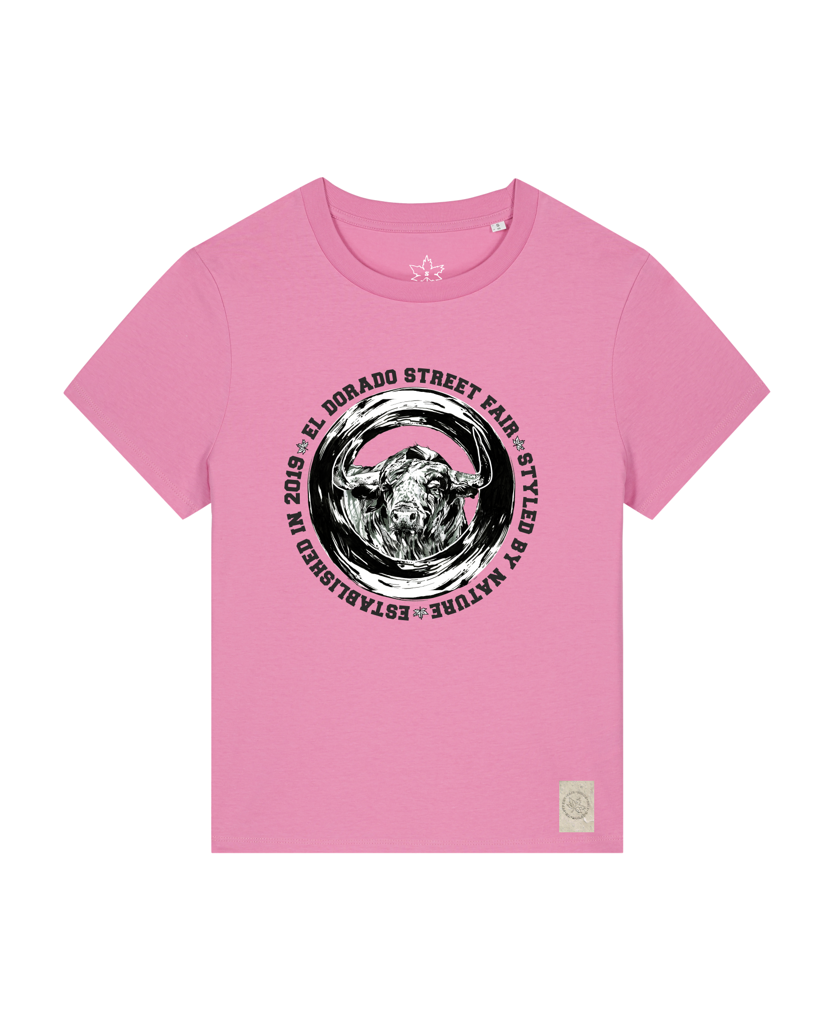 bio-female-medium fit-tshirt-oxpower-sttw172-kaugummi-front