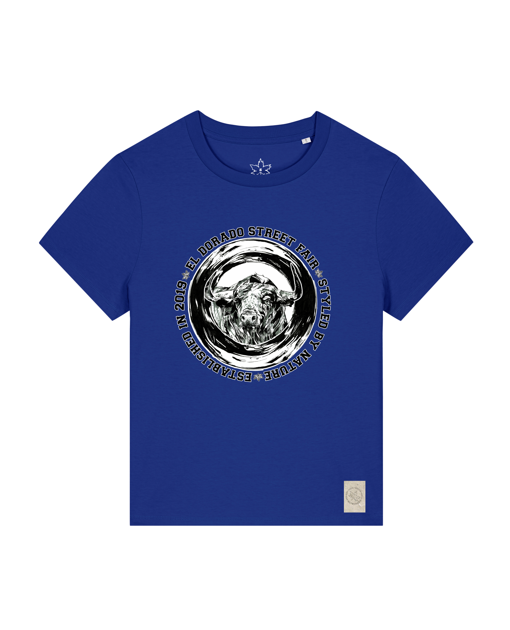 bio-female-medium fit-tshirt-oxpower-sttw172-kornblume-front