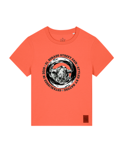 bio-female-medium fit-tshirt-oxpower-sttw172-mandarine-front
