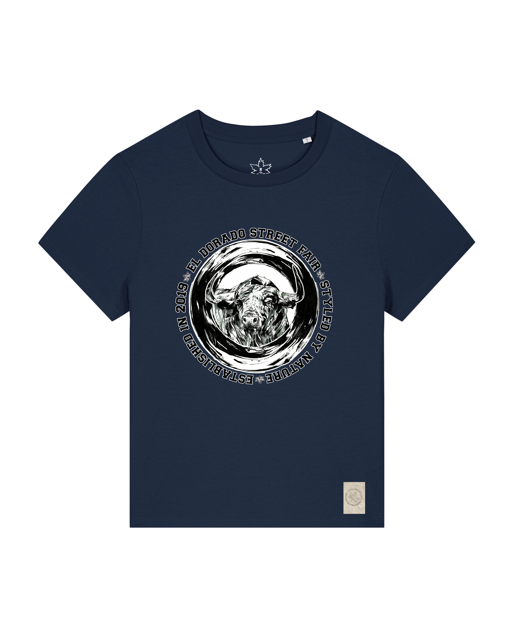 bio-female-medium fit-tshirt-oxpower-sttw172-marine-front