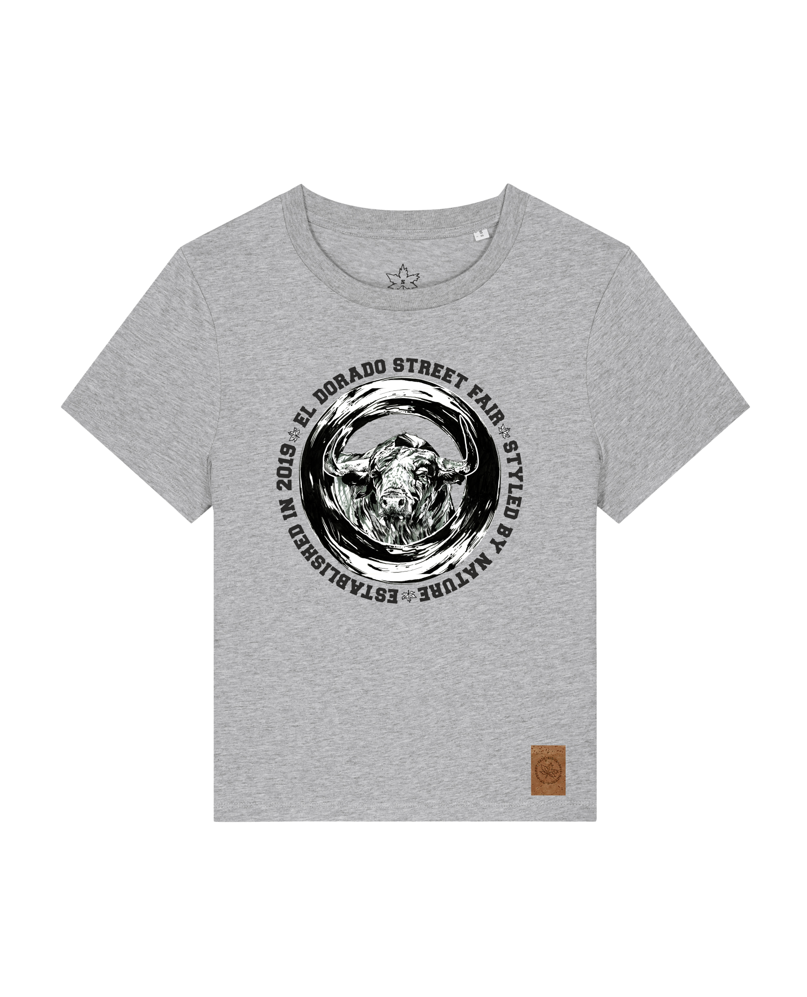 bio-female-medium fit-tshirt-oxpower-sttw172-mausgrau-front