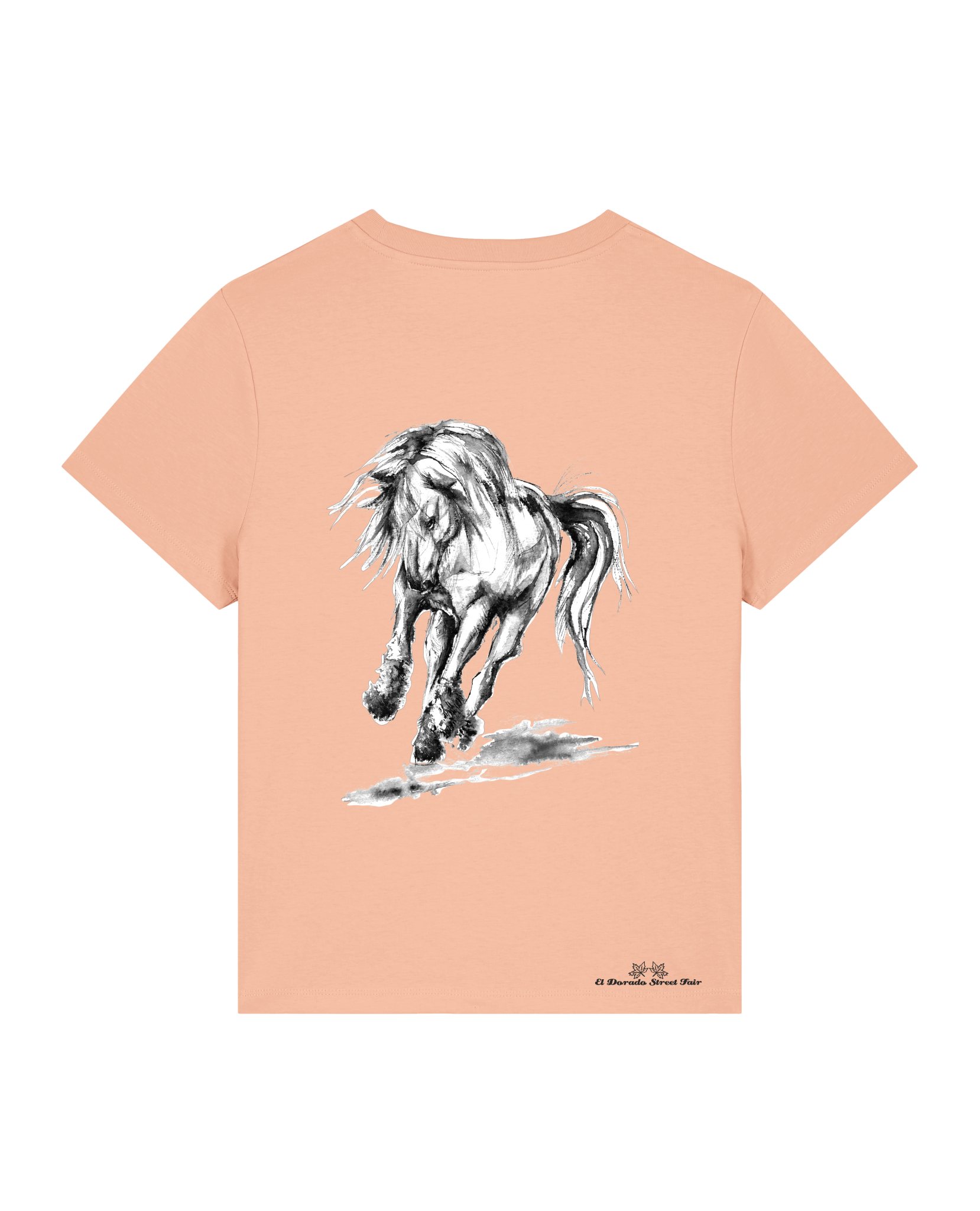 Bio Damen Medium Fit T-Shirt Pferd (Backprint)