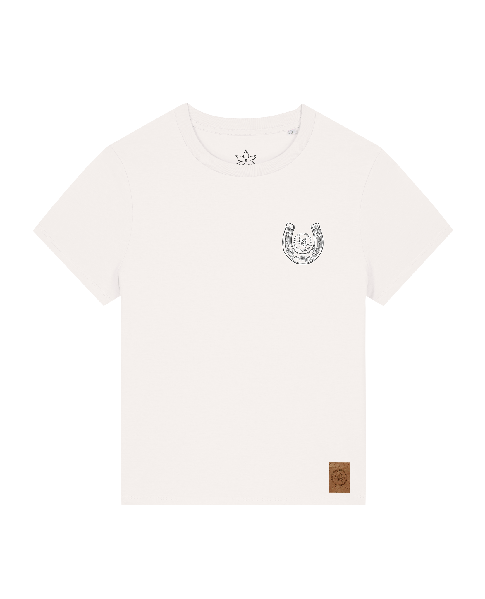 bio-female-medium fit-tshirt-pferd (backprint)-sttw172-bio ei-front
