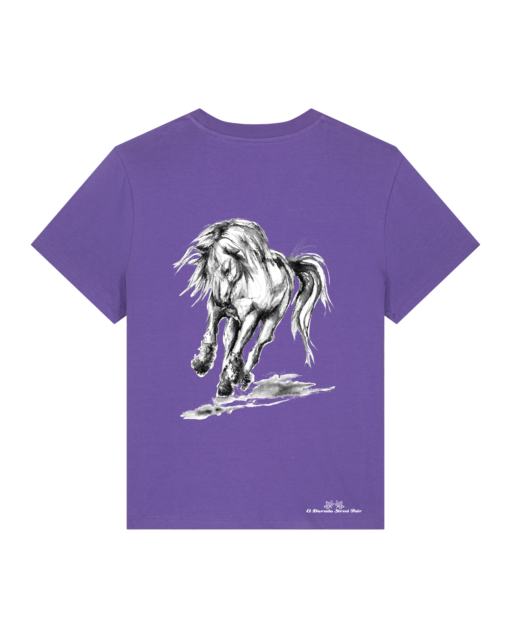 Bio Damen Medium Fit T-Shirt Pferd (Backprint)