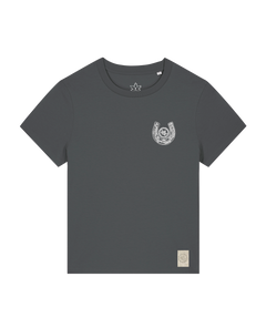 bio-female-medium fit-tshirt-pferd (backprint)-sttw172-eisen-front