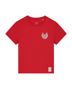 bio-female-medium fit-tshirt-pferd (backprint)-sttw172-erdbeere-front