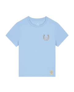 bio-female-medium fit-tshirt-pferd (backprint)-sttw172-lagune-front