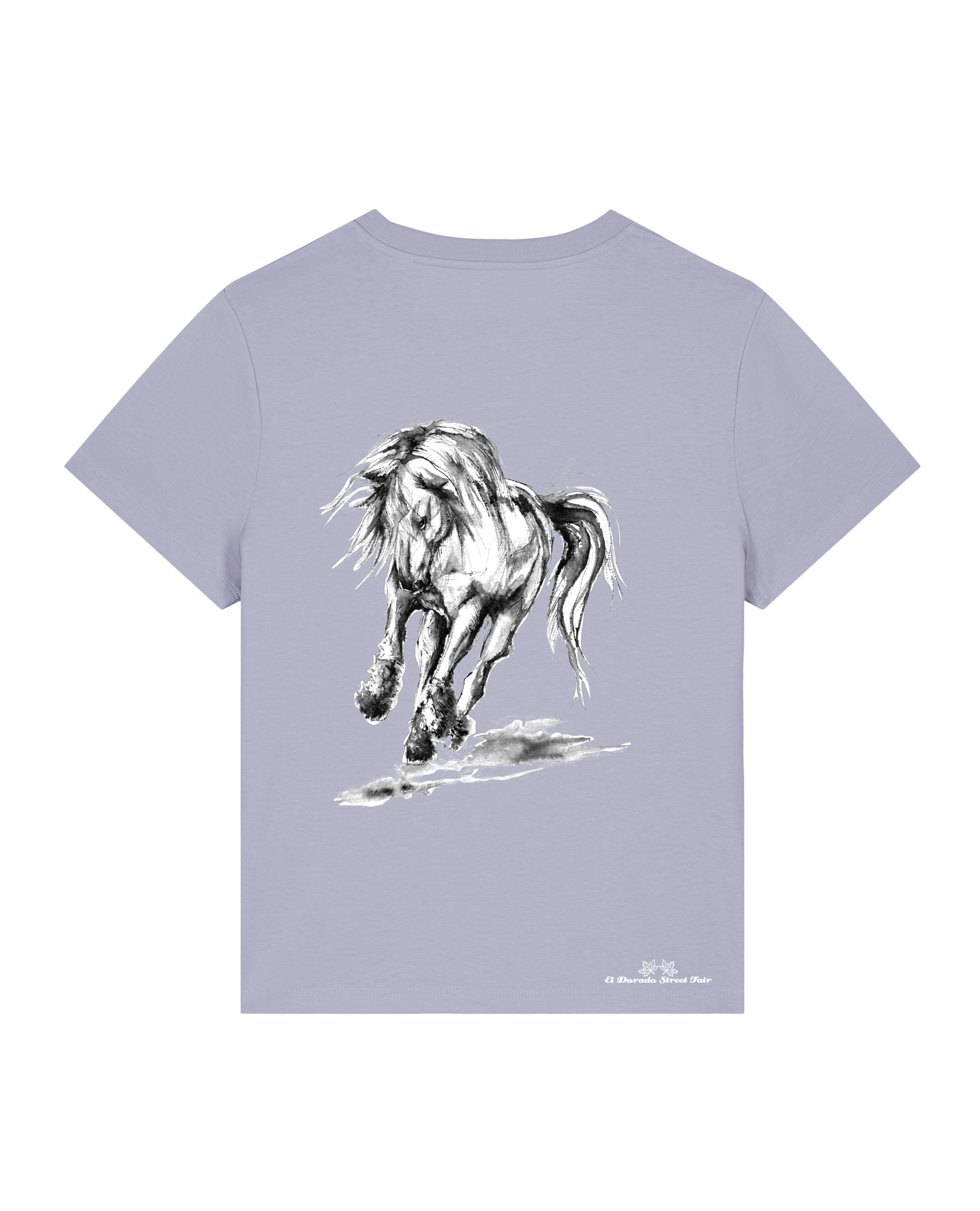 Bio Damen Medium Fit T-Shirt Pferd (Backprint)